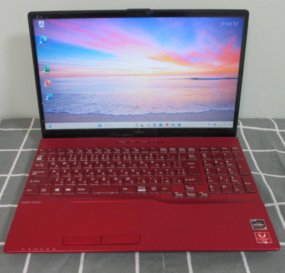 富士通ノートPC Ryzen3、Windows11、純正Office、おまけ付き