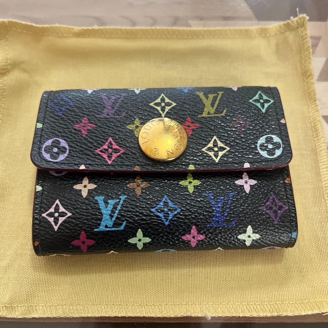 激レア ルイヴィトン モノグラムマルチカラー ノワール ポルトモネコージー 財布