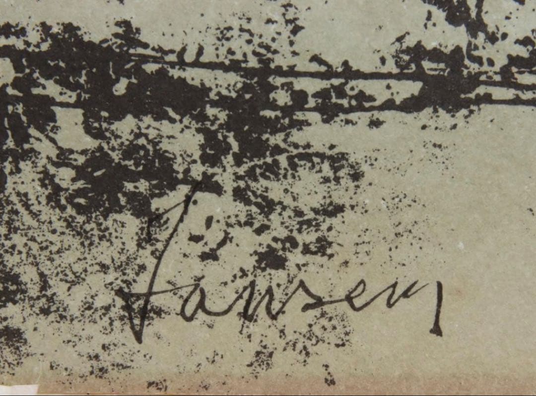 ジャン・ジャンセン 紙 リトグラフ 32×23cm 版上サイン有