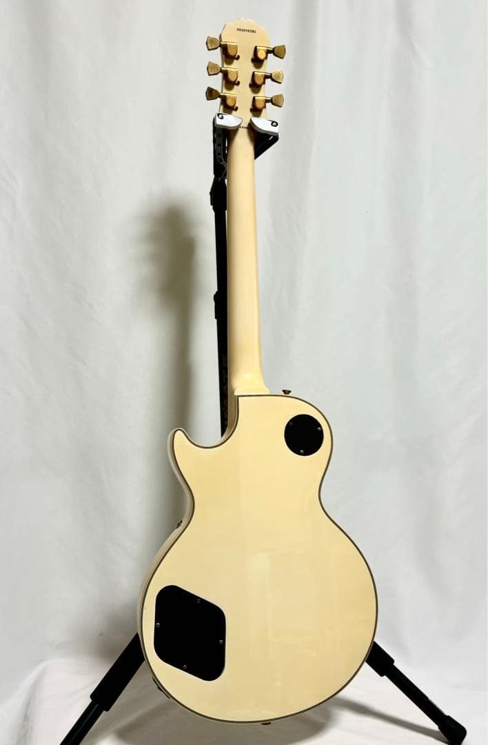 【新品弦張替済】Epiphone エレキギター レスポール カスタム ホワイト