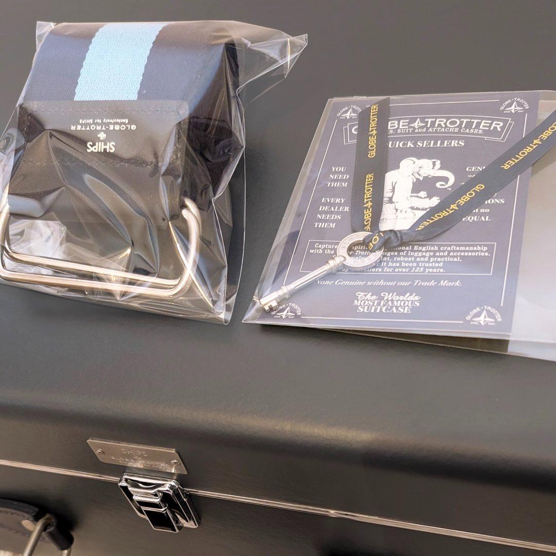 希少★極美品SHIPS×グローブトロッター26インチ２輪トロリースーツケース中古