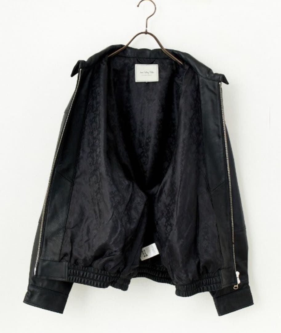 [ジーンズファクトリークローズ] ラムレザーボンバージャケット