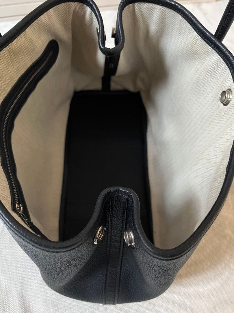 エルメス　ガーデンパーティー　ネゴンダ　レザー　黒　美品