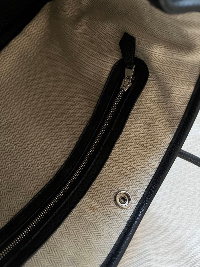 エルメス　ガーデンパーティー　ネゴンダ　レザー　黒　美品