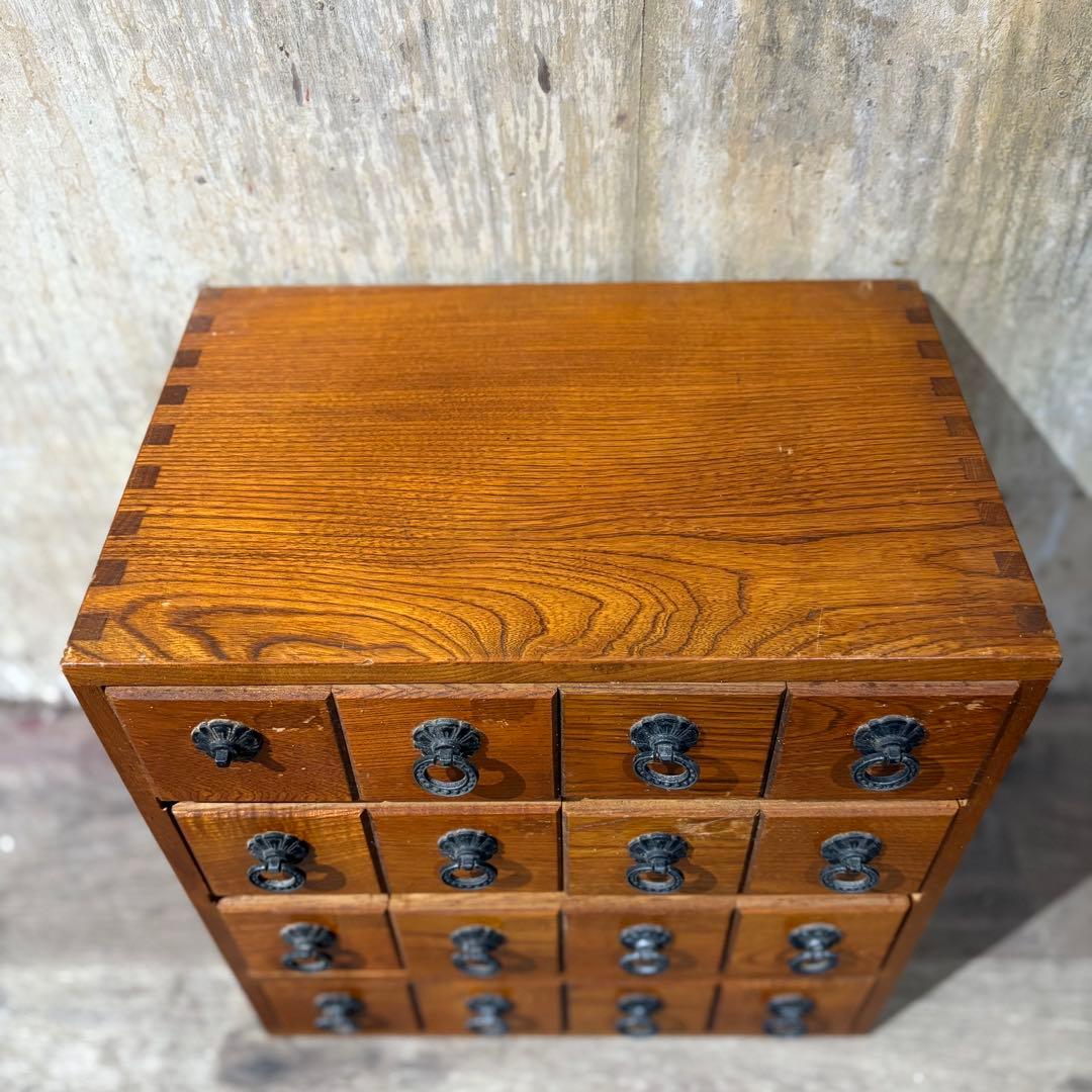 薬箪笥　小抽斗　小引き出し　9杯　ヴィンテージ　現状品