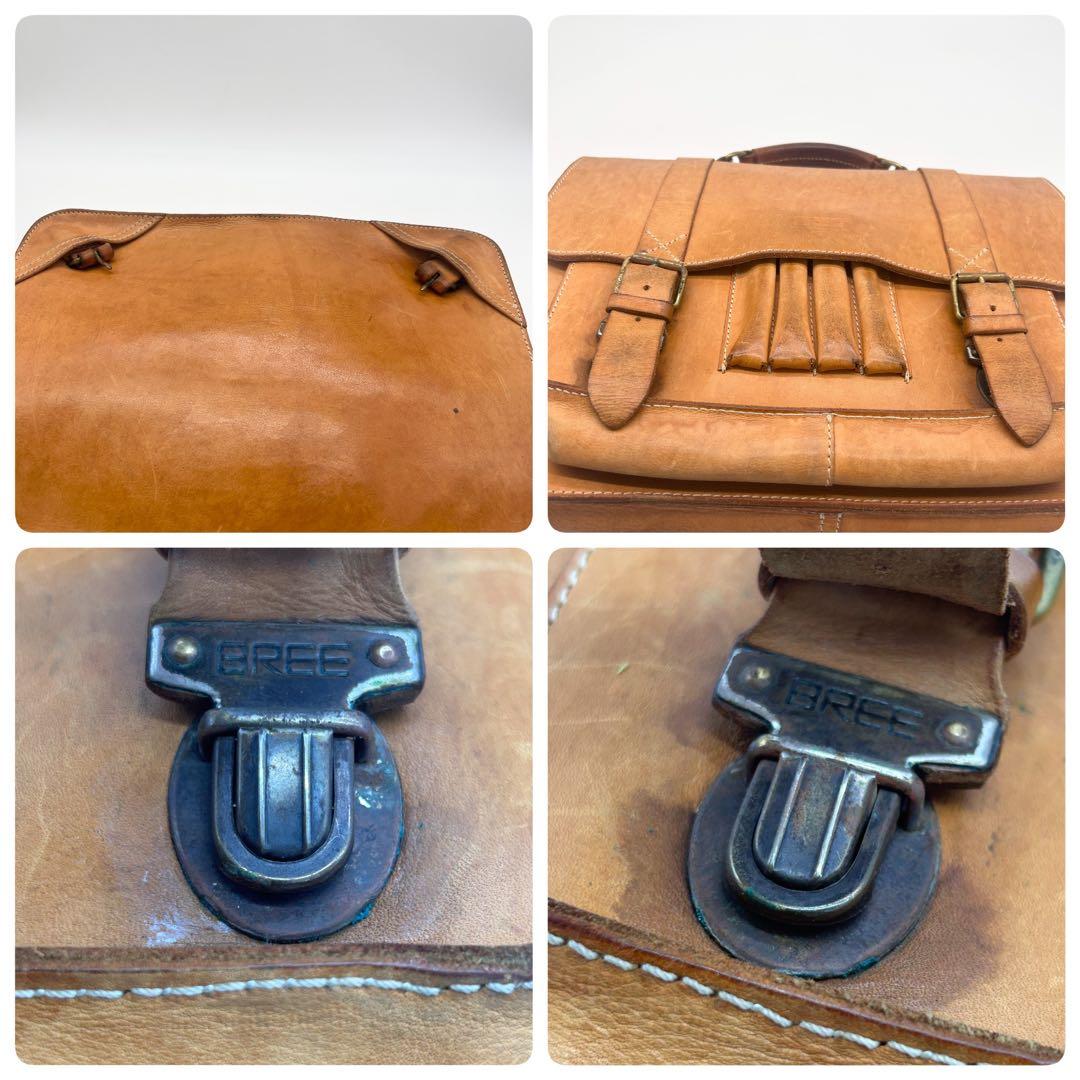 A490 BREE エルク オールレザー ヌメ革 ブリーフケース ビジネスバッグ