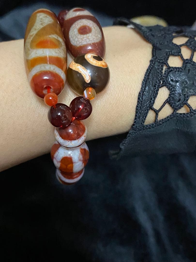 超超希少な天珠だらけ宝石品質アンデシン望みなんて叶いまくるのでは？ブレスレット♡