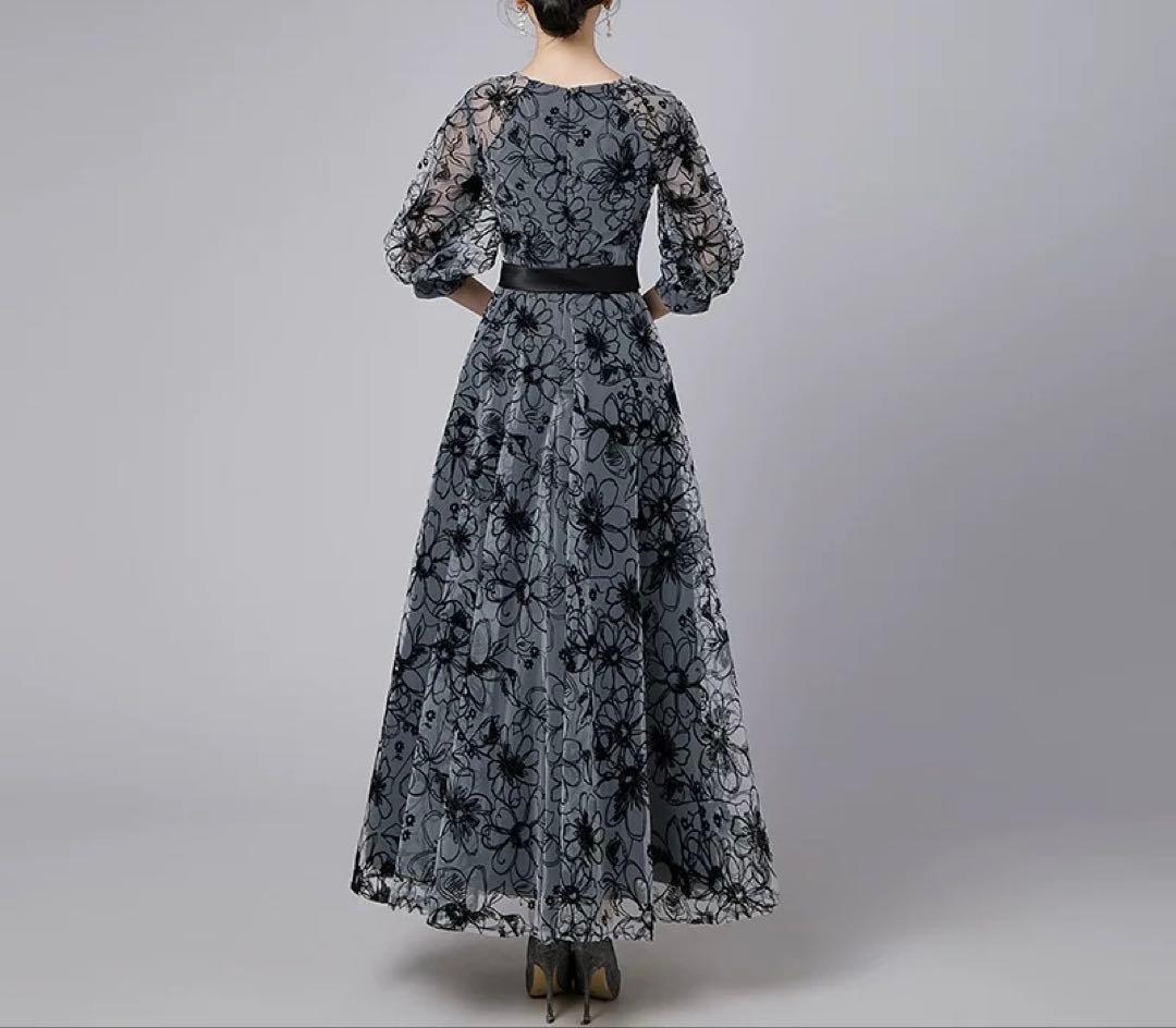 パーティードレス オケージョン ロング ワンピース 花柄 結婚式 お呼ばれ 3L