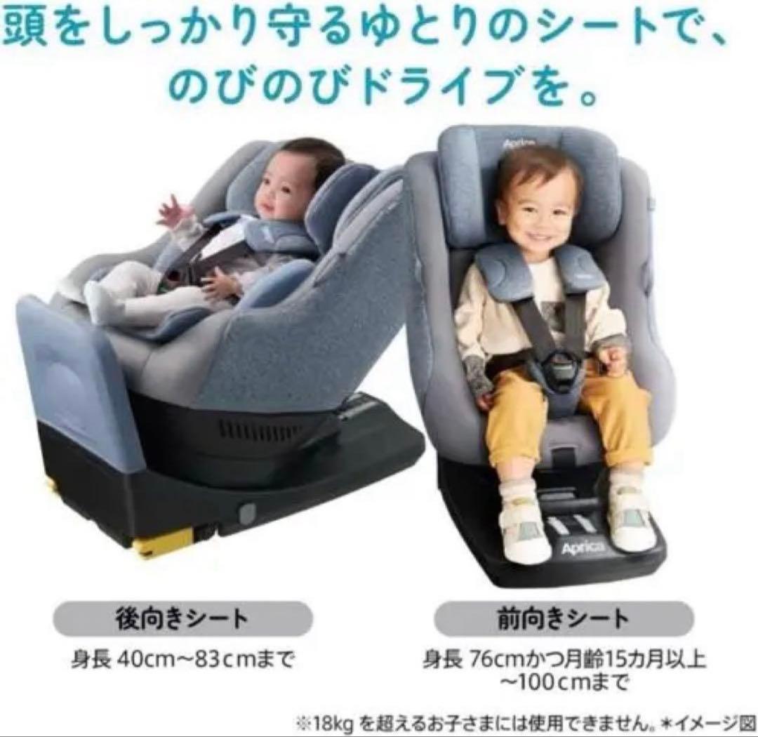 【ほぼ未使用】Aprica クルリラプラス ライト ISOFIX R129