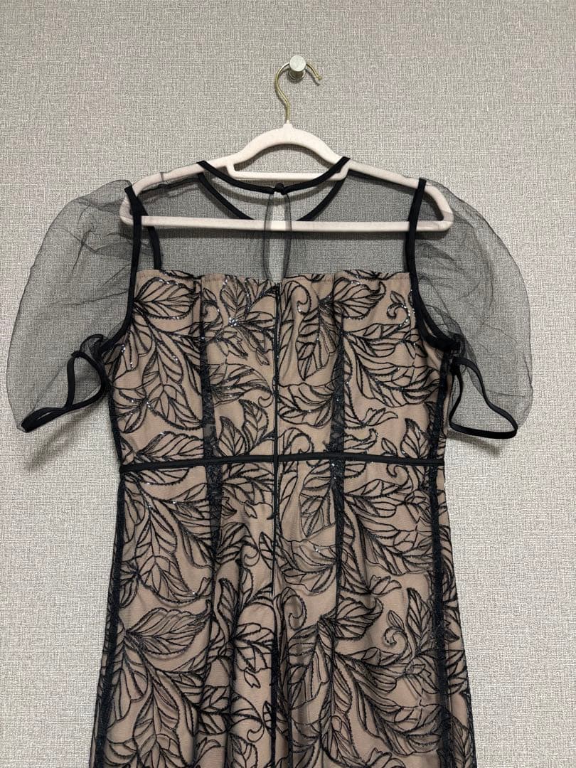 【@】LEJA 3WAYフラワーチュールアシンメトリーIラインドレス