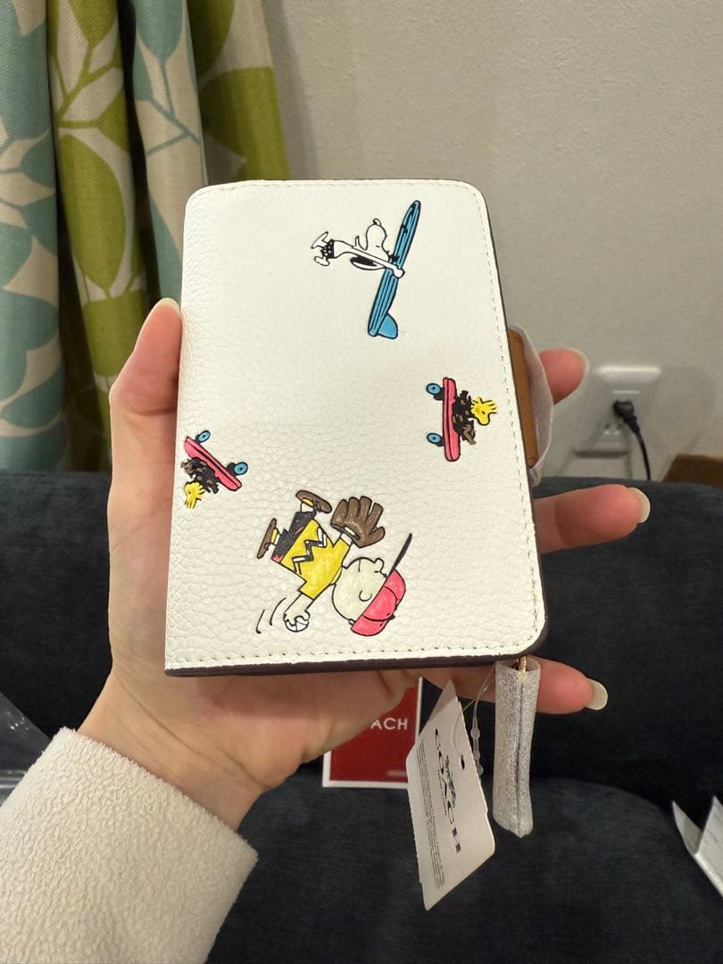 COACH スヌーピー柄 二つ折り財布