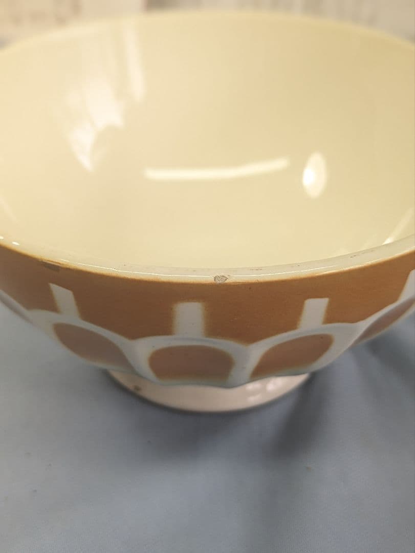 フランス アンティーク Luneville カフェオレボウル 直径15cm ペア