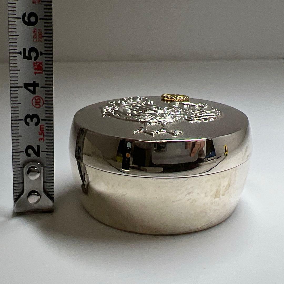 平成2年　純銀　天皇御即位記念鳳凰文ボンボニエール　共箱　東Y7-0804⭐︎1F