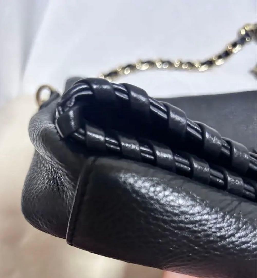 【美品】Tory Burch 黒 レザー ショルダーバッグ 2way