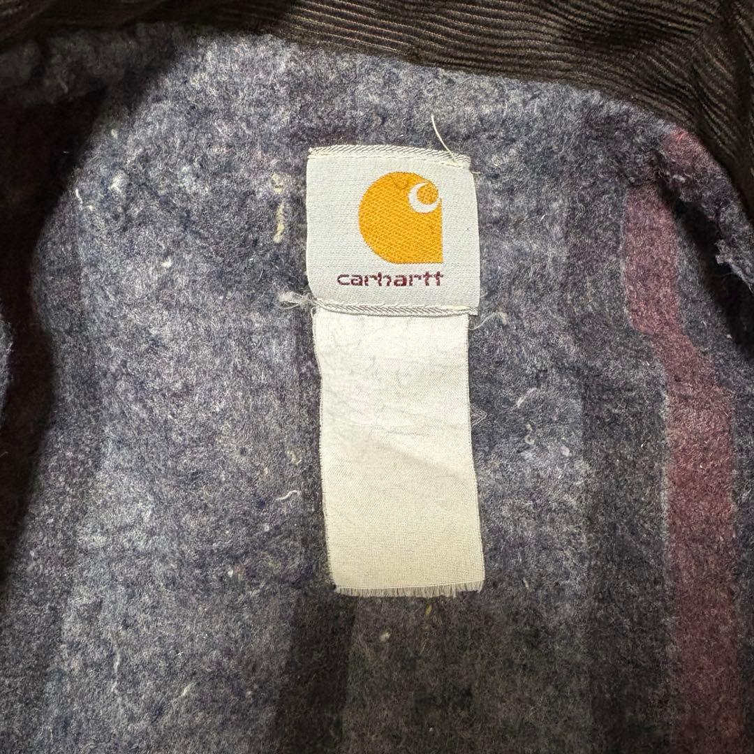 carhartt　トラディショナルコート　襟コーデュロイ　古着　ブラック　90s