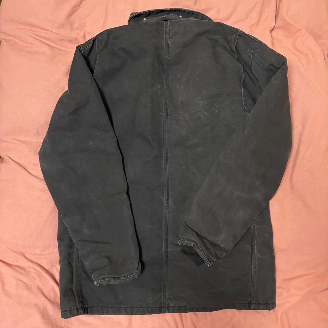 carhartt　トラディショナルコート　襟コーデュロイ　古着　ブラック　90s