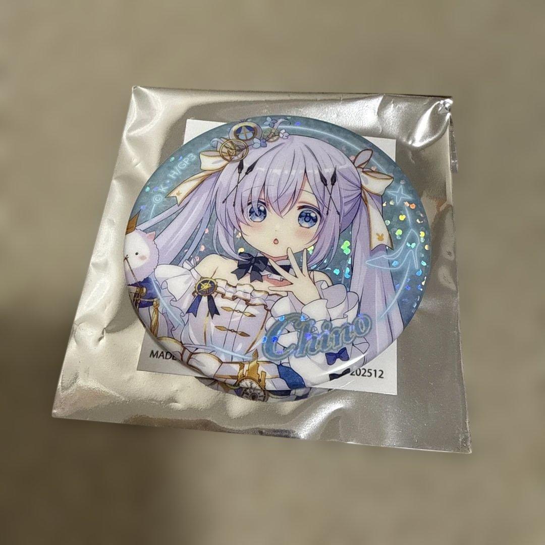 ごちうさ　チノ　ホロ　缶バッジ　アトレ　ご注文はうさぎですか？