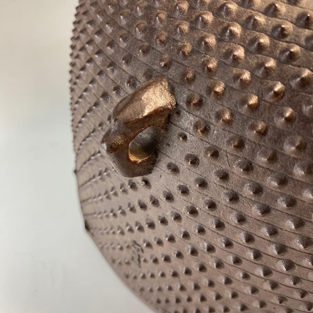 【茶道具】菊池正直造　名物利休好　惣霰百会釜（共箱）送料込