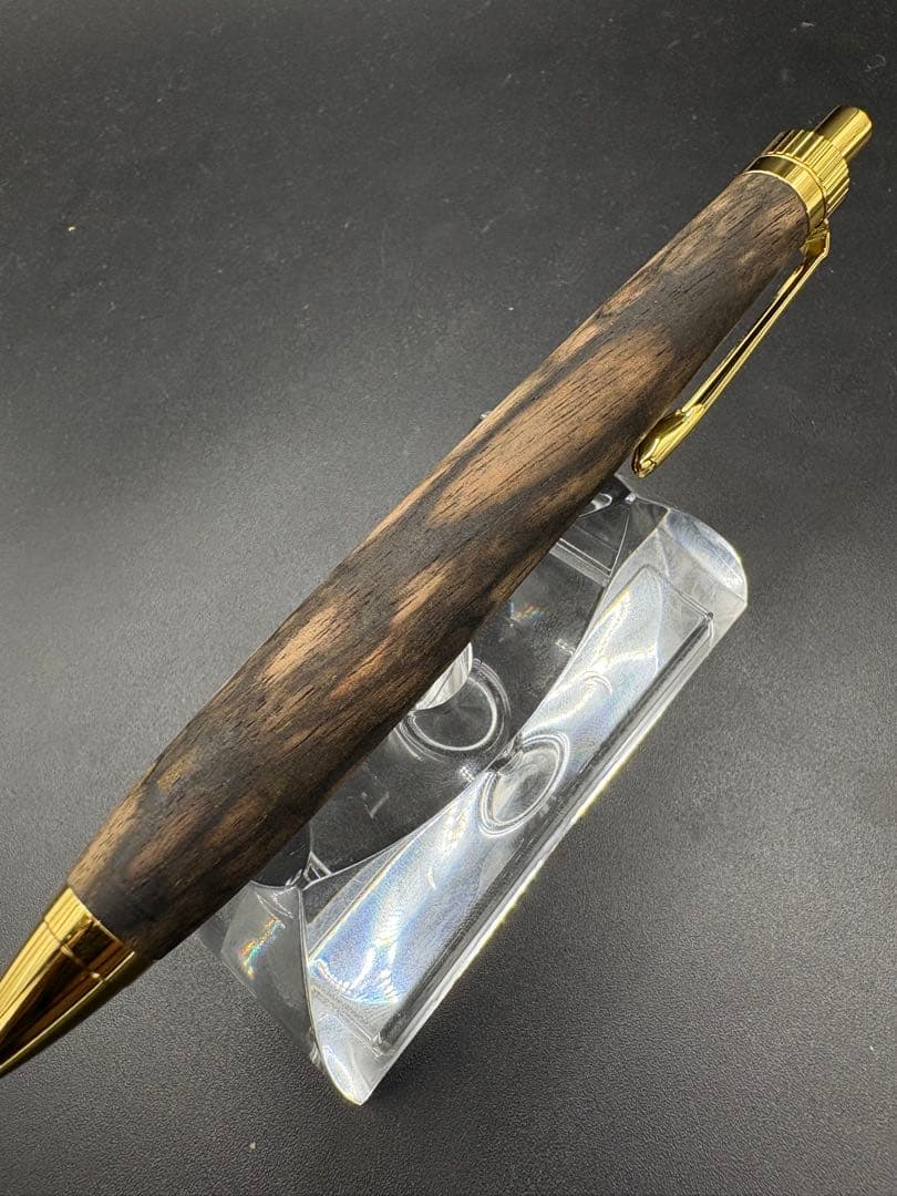 485 たっくる　超極上　黒柿　孔雀杢　木軸シャーペン　ボールペン