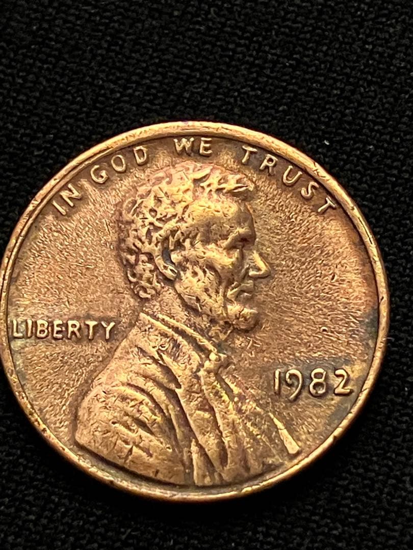 USA 1982年 1セント ミントマーク無し　リンカーン　ラッキーペニー