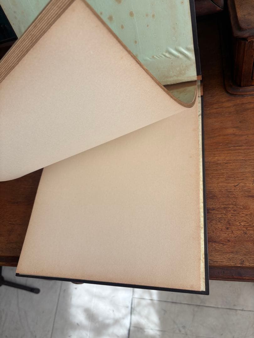 葡萄と葉のレリーフ装飾 ぶどう木製アートアルバムノートアンティークヴィンテージ