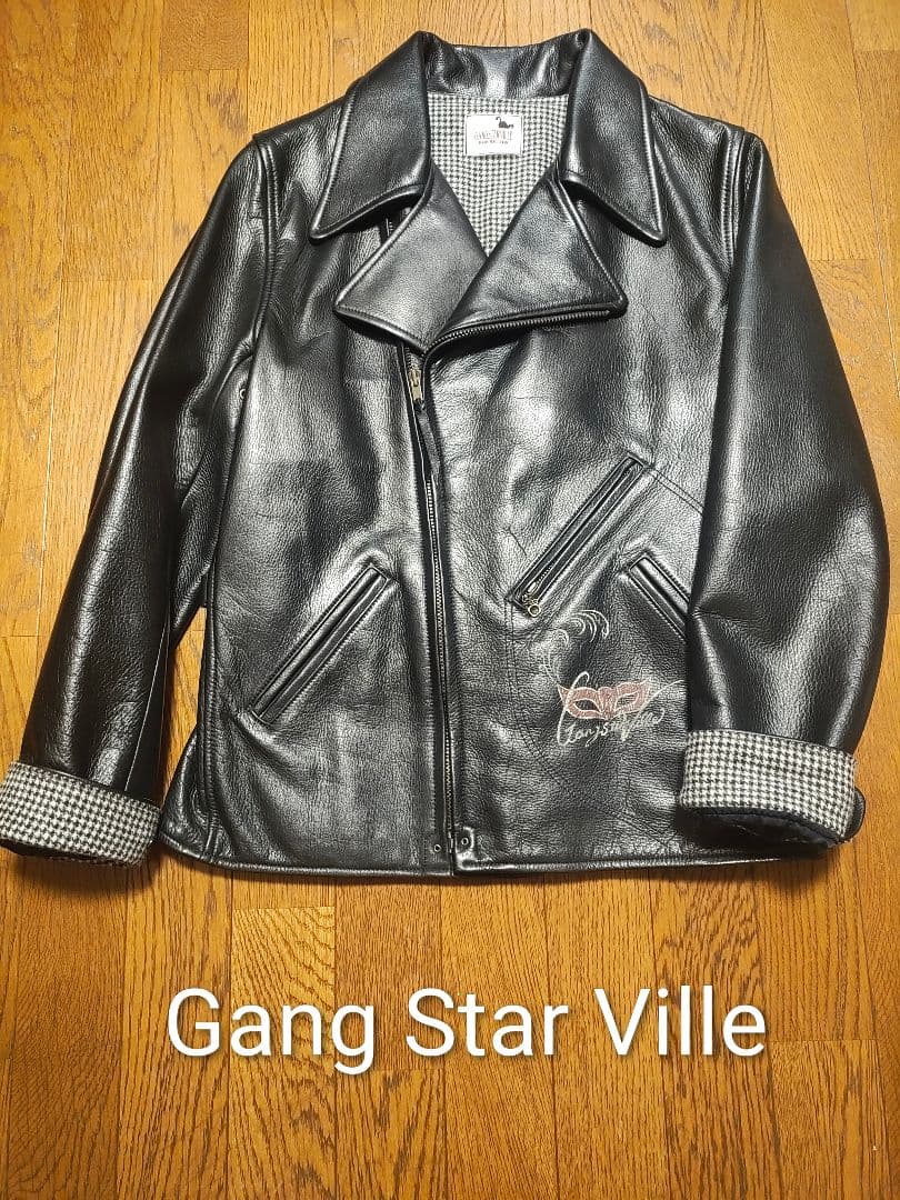 ギャングスタービルライダース グラットハンド レザージャケット ウィアード