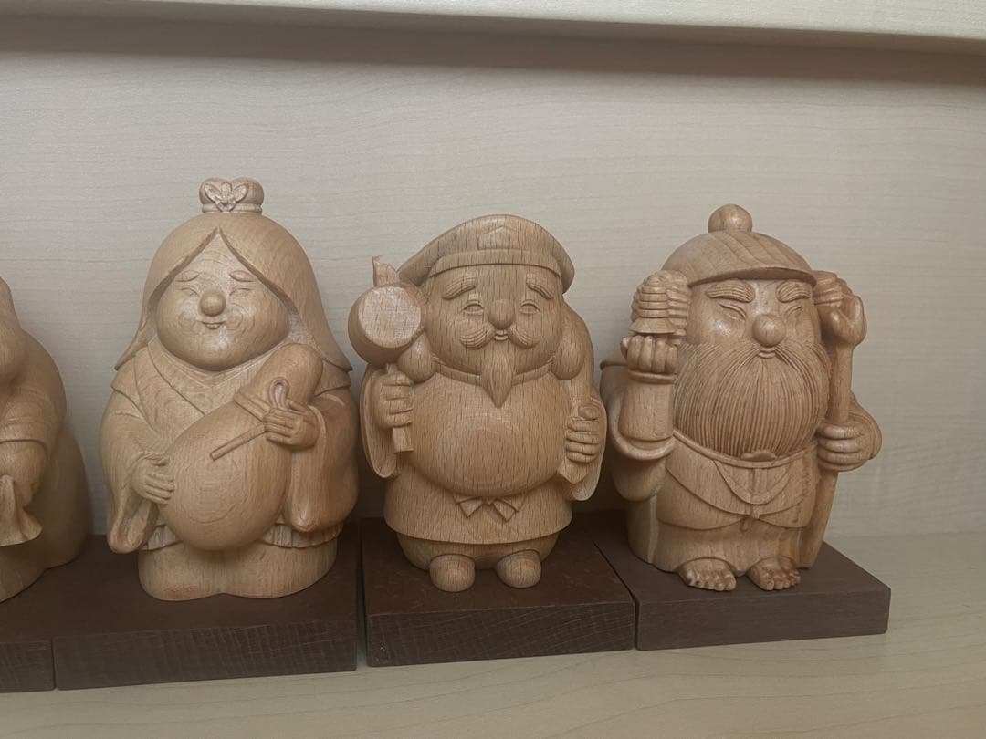 木彫り 七福神セット (小) 7柱セット 縁起物 置物