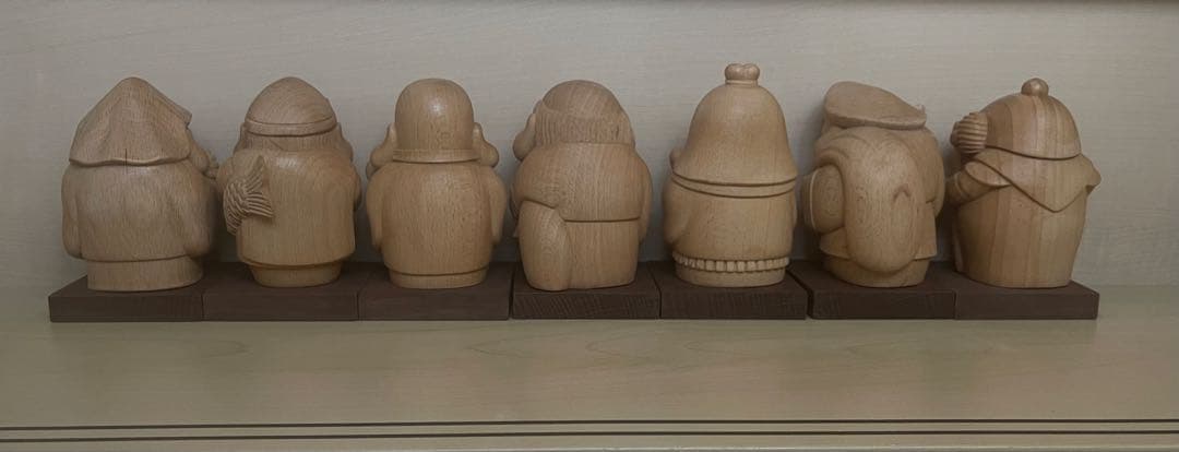 木彫り 七福神セット (小) 7柱セット 縁起物 置物