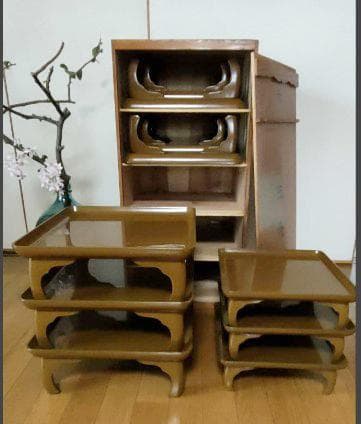 お膳台 大小５セット【レトロ昭和】