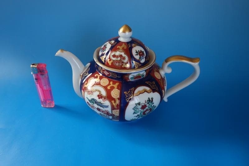 有田焼　古伊万里様式　染錦　 緒方松右衛門 　ティーポット　1L 2404