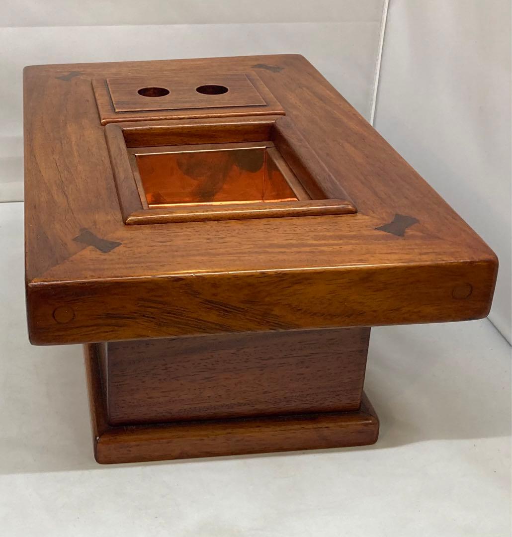 B8s 木製ミニチュア長火鉢　関西型　民芸　縮小　木工芸
