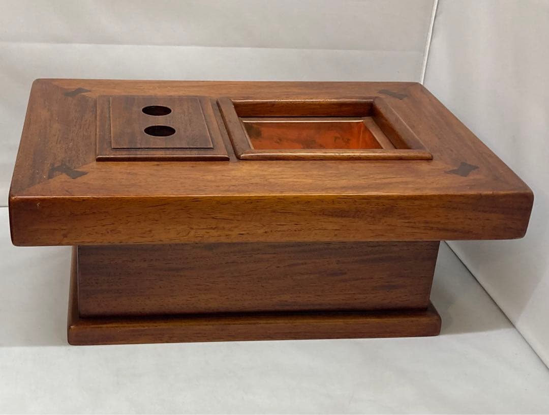 B8s 木製ミニチュア長火鉢　関西型　民芸　縮小　木工芸