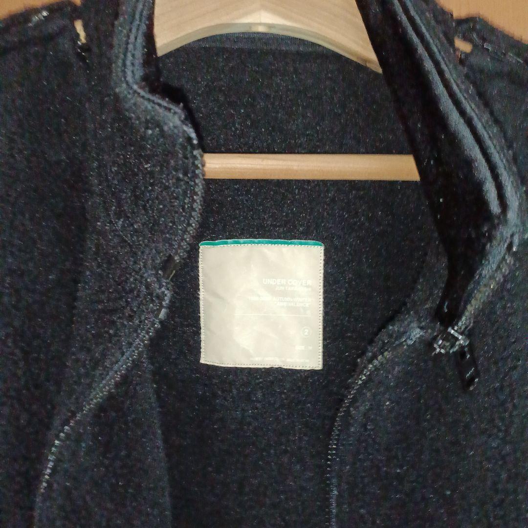 アンダーカバー　ブラックフリースジップアップジャケット