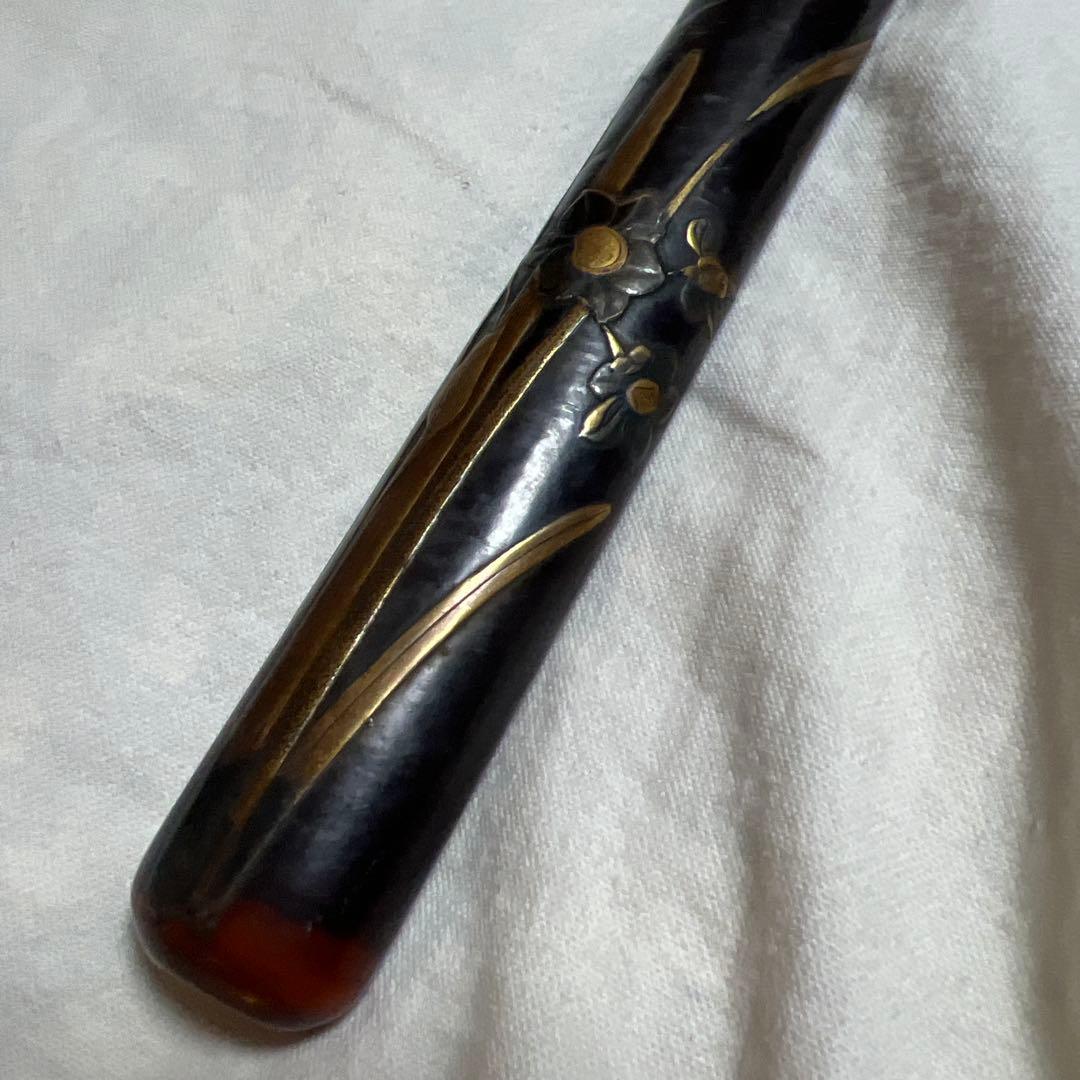 キセル　村田　漆塗りの煙管とケース　　アンティーク　骨董