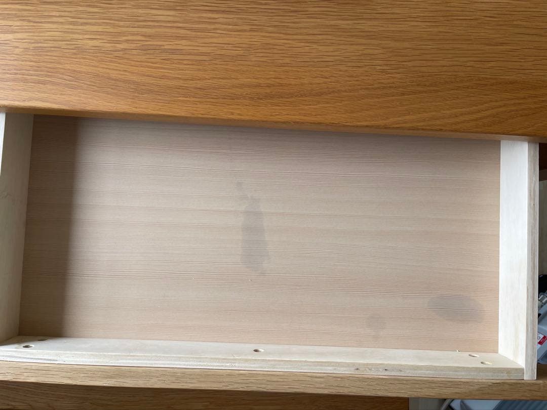 ※送料込み！【無印良品】ナチュラル木製ダイニングテーブル （引き出し付き）