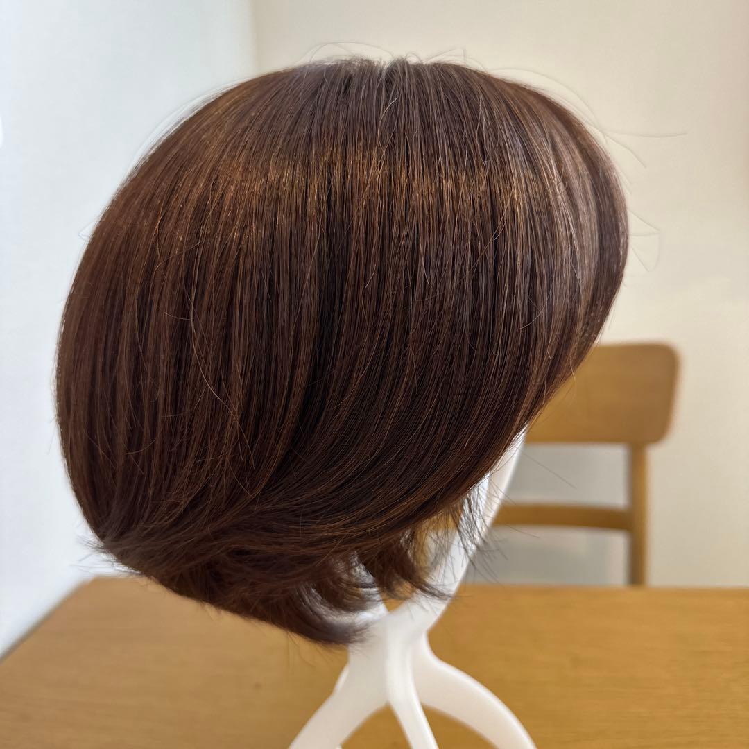 リネアストリア　天使のオリビアショート人毛MIX チョコブラウン　Mサイズ