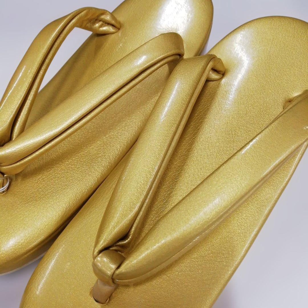 新品未使用　礼装用　金色系草履バッグセット Sサイズ k-1