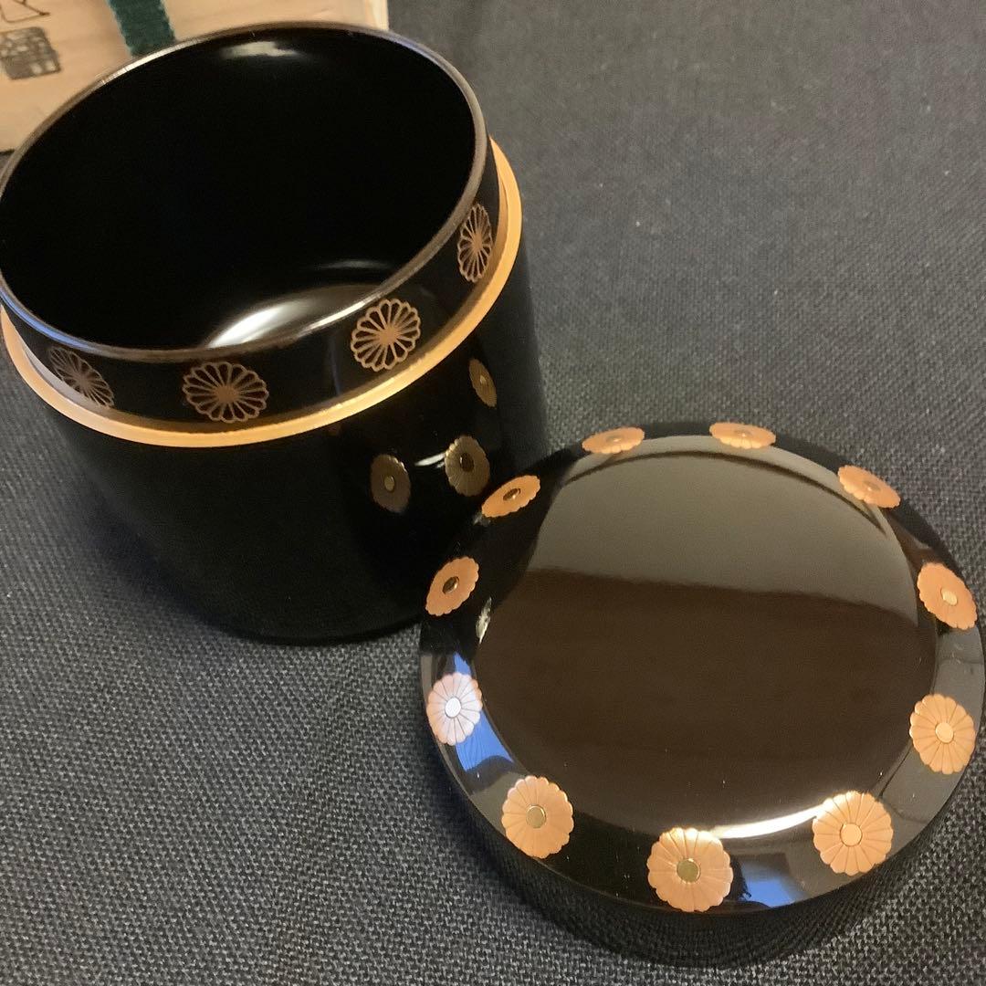 【茶道具】棗　雪吹　竹内幸斎　山中塗　伝統工芸