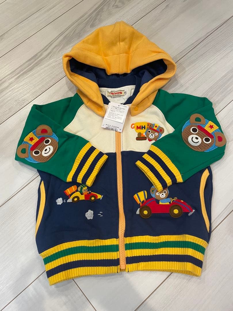 ミキハウス 90cm フード付きパーカー