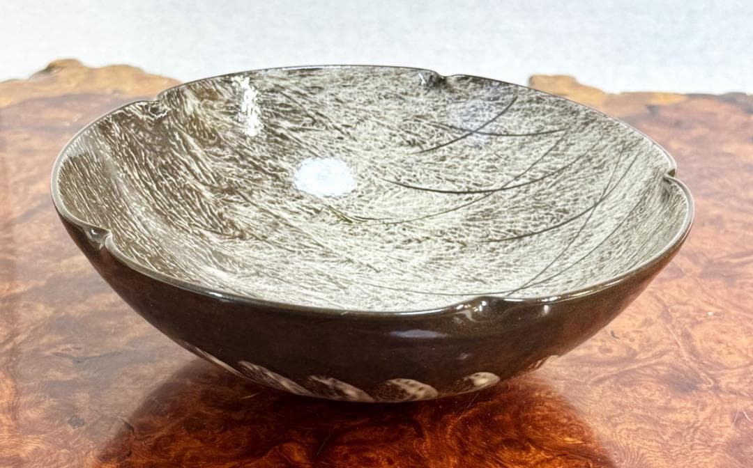 現川焼 十三代 横石臥牛 菓子器 共箱 長崎県無形文化財指定 WWTT418