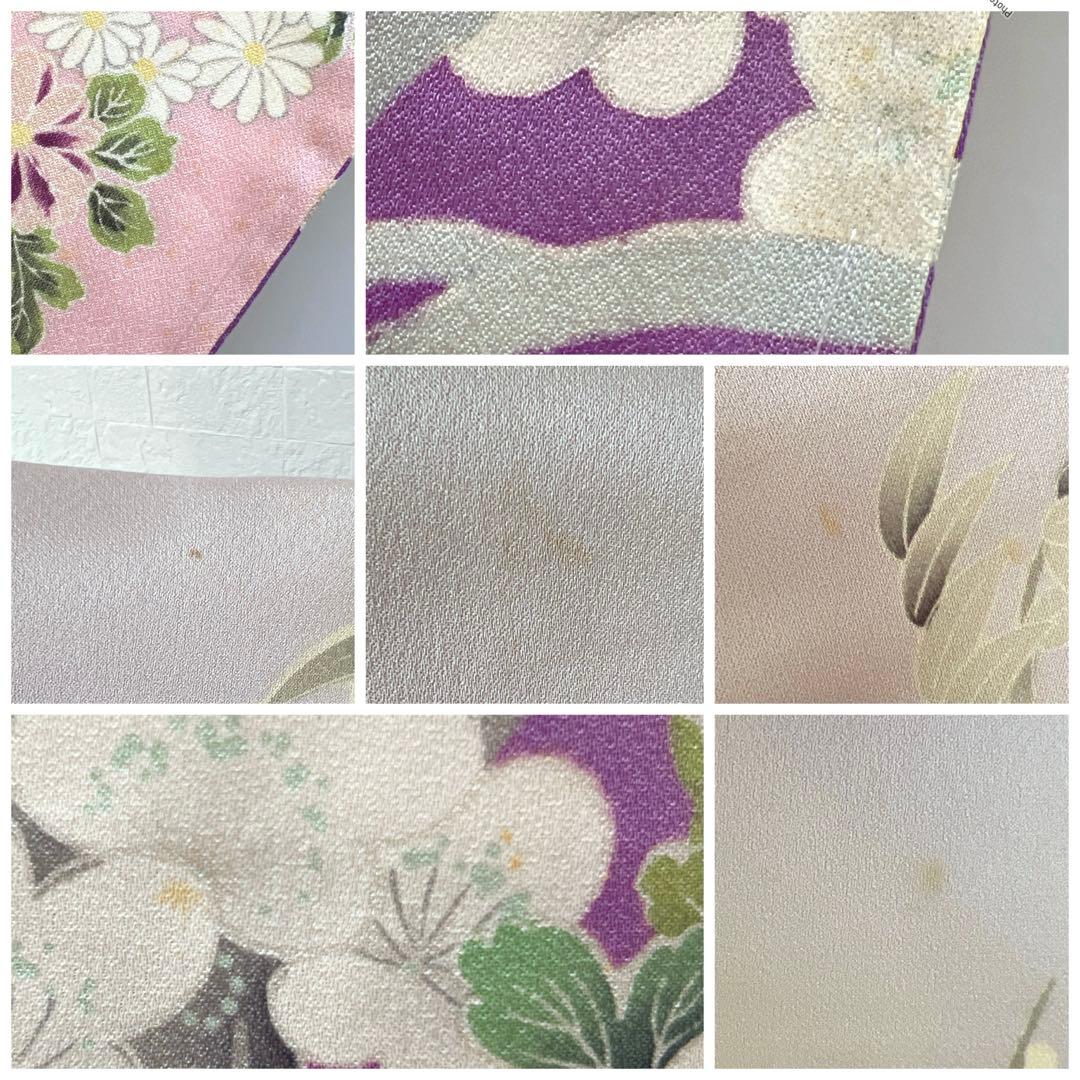 473 振袖フルセット 正絹 薄紫 桃 ピンク 金彩 駒刺繍 暈し染め お上品