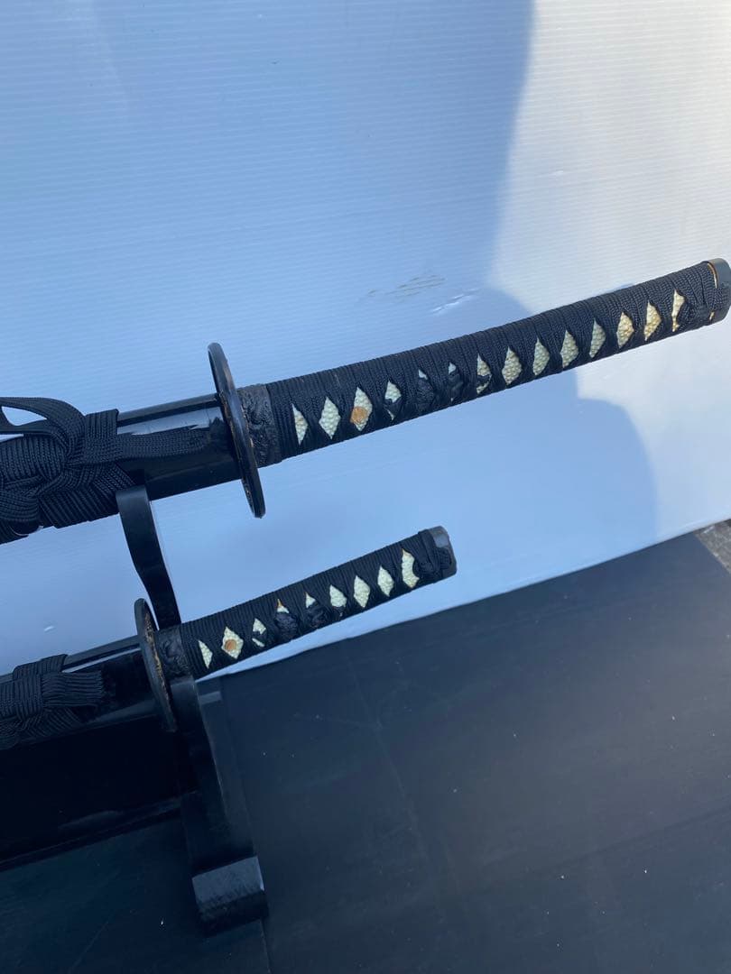 【鞘希少柄‼️】日本刀模造刀　大刀小刀台座セット