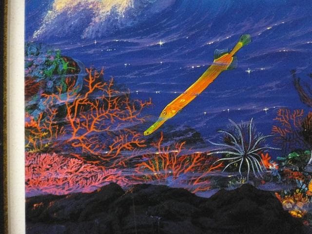 《引取限定》ラッセン　直筆サイン『シー ビジョン』手描きリマーク付 1127G