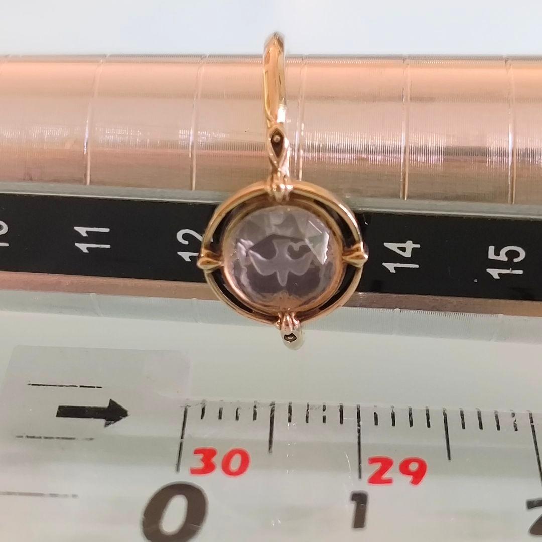 ①　リング　agete　K10 ゴールド　限定　鳥　ローズクォーツ　 13号