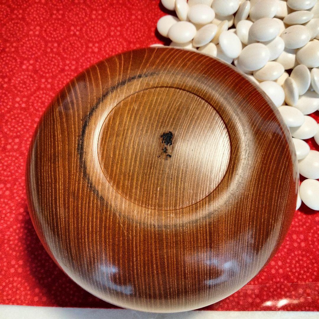 蛤白石那智黒石欅特大碁笥付き白33号 9.3mmUp高級白181個黒[懐志]碁笥