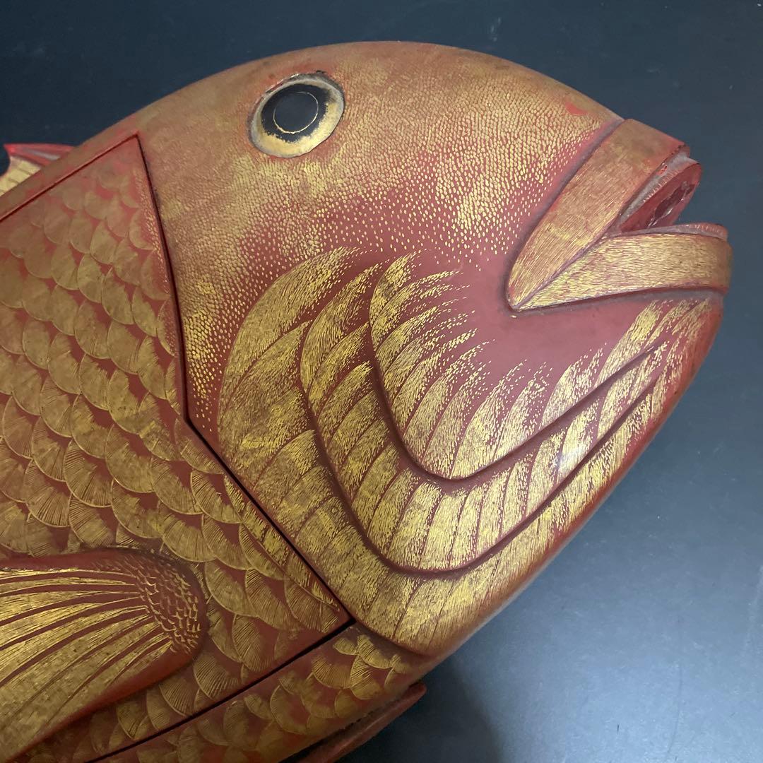 時代物　特大　木製　鯛菓子器　刺身盛り