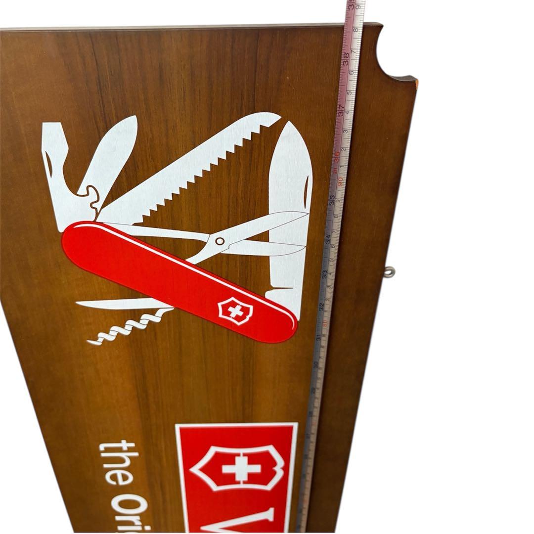 看板 木製Victorinox スイスアーミーナイフ 木製サイン 吊り下げ