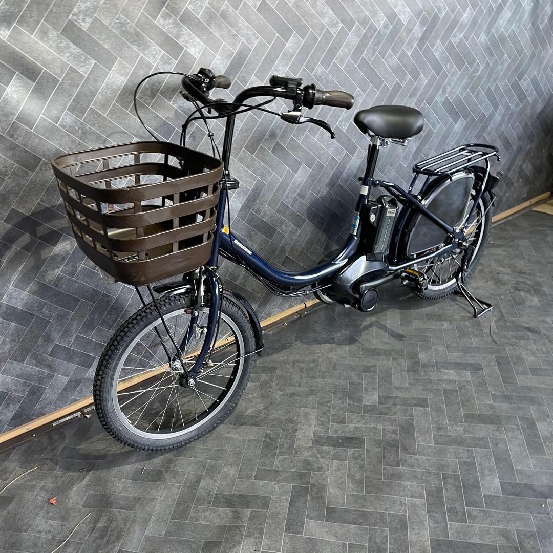 Bridgestone 電動アシスト自転車 ネイビー 前面バスケット付き