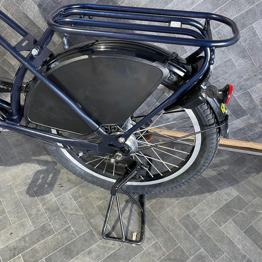 Bridgestone 電動アシスト自転車 ネイビー 前面バスケット付き