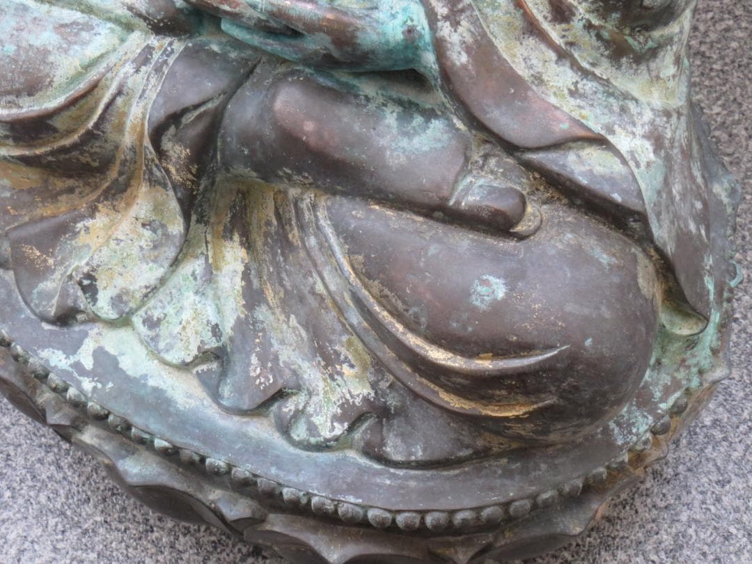 仏教美術　大明永楽年施　古銅　青銅　鍍金　座像　仏像